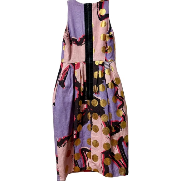 RARE ASOS Black Lauren McCalmont‎ Foil Spot Graffiti Print Dress Artist Collab 6 - Picture 3 of 6